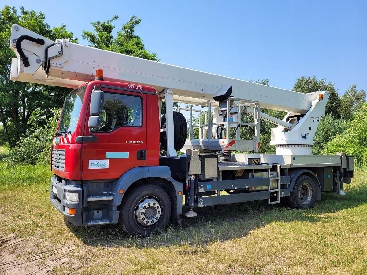 Wt370 Machine Podnośnik koszowy zwyżka 37 Wumag WT 370 Palfinger – sklep-kraftline.pl